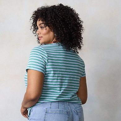 Plus Size LC Lauren Conrad Short Sleeve Tee