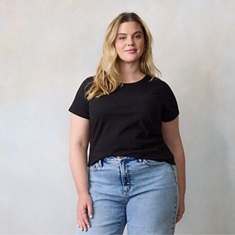 Plus Size LC Lauren Conrad Short Sleeve Tee