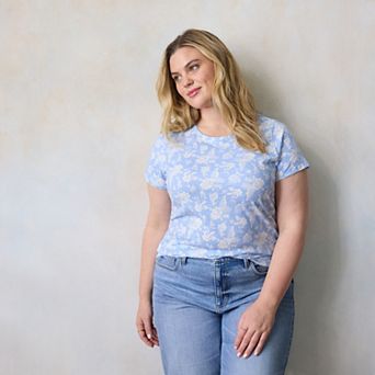 Plus Size LC Lauren Conrad Short Sleeve Tee