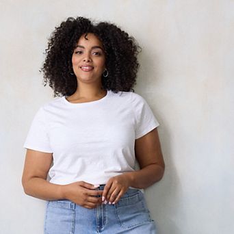 Plus Size LC Lauren Conrad Short Sleeve Tee