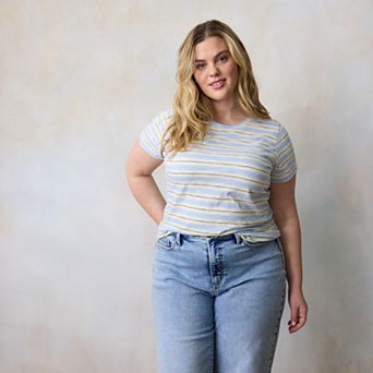 Plus Size LC Lauren Conrad Short Sleeve Tee