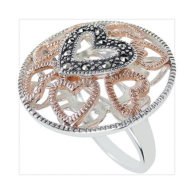 Lavish by TJM Marcasite Heart Ring