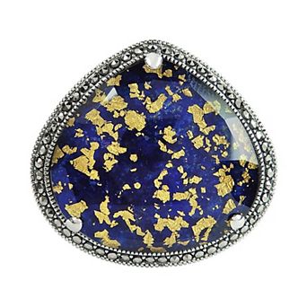 Lavish by TJM Gemstone & Marcasite Free Size Ring