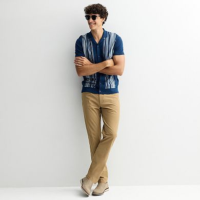 Men's Apt. 9® Short Sleeve Full Button Sweater
