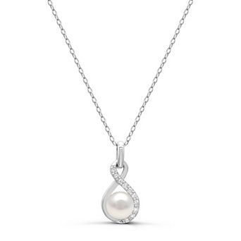 Luna Mia Sterling Silver Gemstone Infinity Pendant Necklace