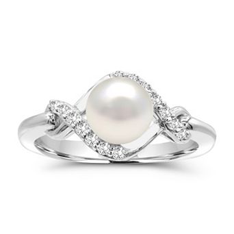 Luna Mia Sterling Silver Oval Gemstone Infinity Ring