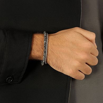 LYNX Men's Stainless Steel & Labradorite Bracelet