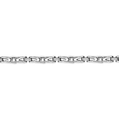 LYNX Men's Stainless Steel Byzantine Chain Necklace
