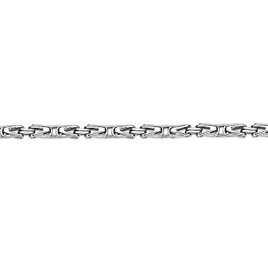 LYNX Men's Stainless Steel Byzantine Chain Bracelet