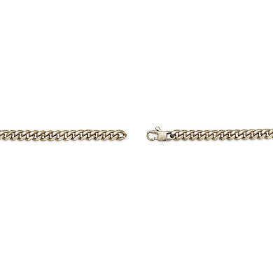LYNX Men's Gold Tone Stainless Steel Curb Chain Necklace