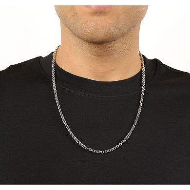 LYNX Men's Stainless Steel Rolo Chain Necklace - 24 in.