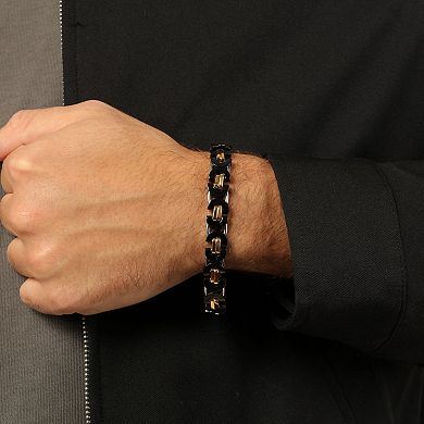 Men's LYNX Stainless Steel Byzantine Chain Bracelet