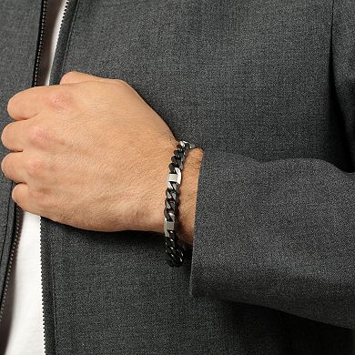 Men's LYNX Two Tone Stainless Steel Cuban Chain Bracelet