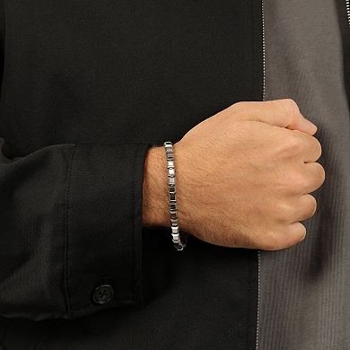 Men's LYNX Stainless Steel Square Link Chain Bracelet