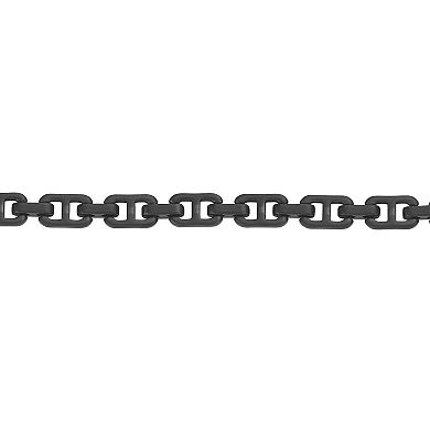 Men's LYNX Black Stainless Steel Mariner Chain Bracelet