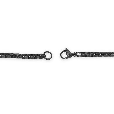 Men's LYNX Two Tone Stainless Steel Diamond Accent Cross Pendant Necklace