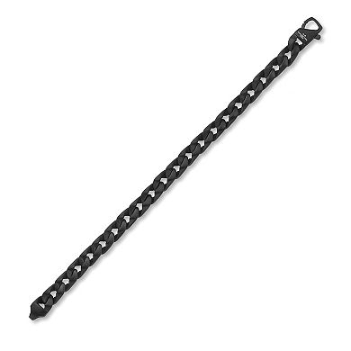 Men's LYNX Black Stainless Steel Curb Chain Bracelet