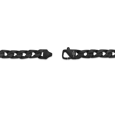 Men's LYNX Black Stainless Steel Curb Chain Necklace