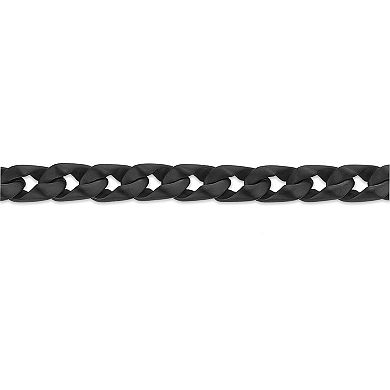 Men's LYNX Black Stainless Steel Curb Chain Necklace