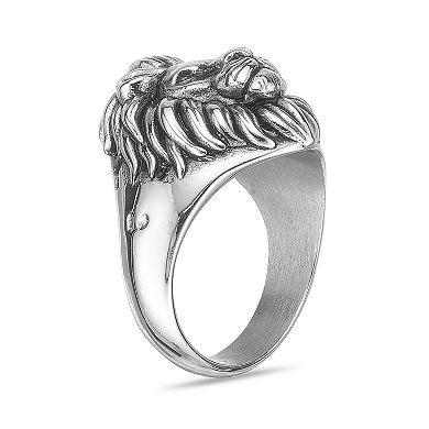 Men's LYNX Stainless Steel Lion's Head Ring
