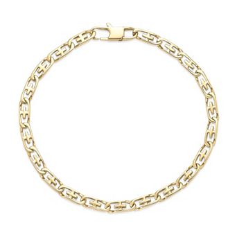 LYNX Gold Tone Stainless Steel Link Chain Bracelet