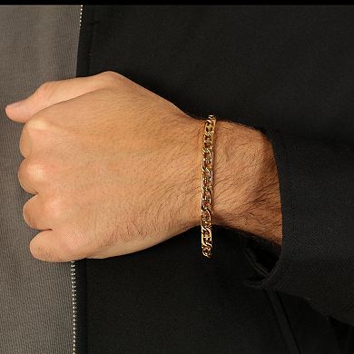 LYNX Gold Tone Stainless Steel Link Chain Bracelet
