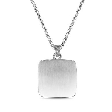 LYNX Men's Stainless Steel Lion Head Pendant Necklace