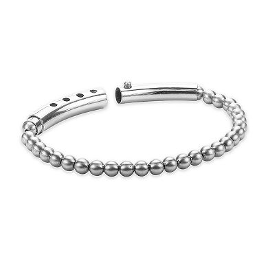 LYNX Men's Stainless Steel Adjustable Bead Chain Bracelet