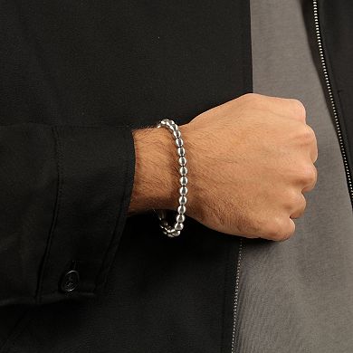 Men's LYNX Stainless Steel Bead Chain Bracelet