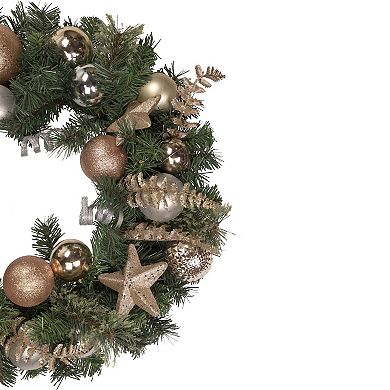 Northlight 24-inch Pine with Stars & Ornaments Artificial Christmas Wreath