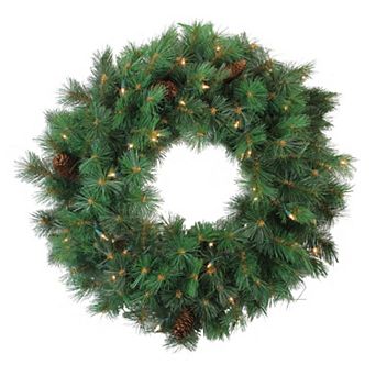 Northlight 24-inch Pre-Lit Artificial Christmas Wreath with Clear Lights