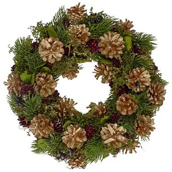 Northlight 12-inch Glitter Pinecones Christmas Wreath