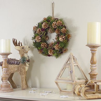 Northlight 12-inch Glitter Pinecones Christmas Wreath