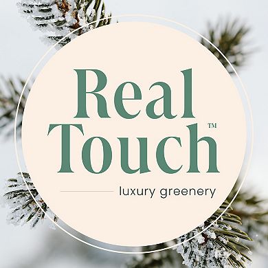 Northlight 13 inch Real Touch™ Glittered Pine & Pinecone Artificial Christmas Wreath