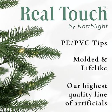 Northlight 13 inch Real Touch™ Glittered Pine & Pinecone Artificial Christmas Wreath