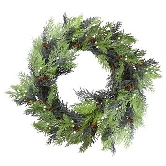 Northlight 24-Inch Cedar & Pine Cone Artificial Christmas Wreath