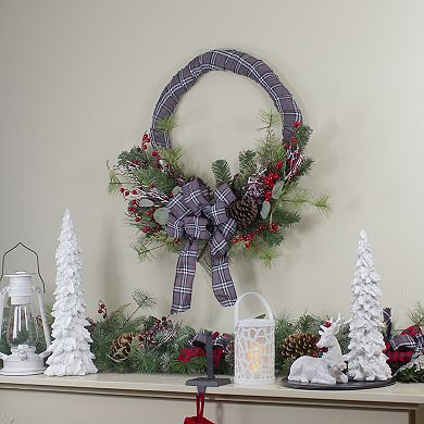 Northlight 24-inch Artificial Christmas Wreath with Red Berries