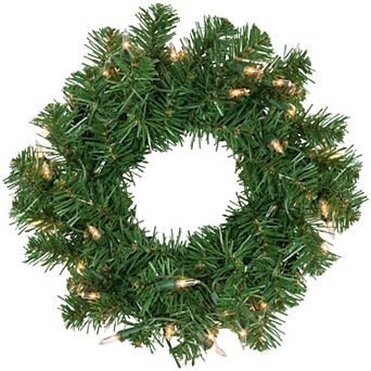 Northlight 16-Inch Pre-Lit Deluxe Dorchester Pine Artificial Christmas Wreath