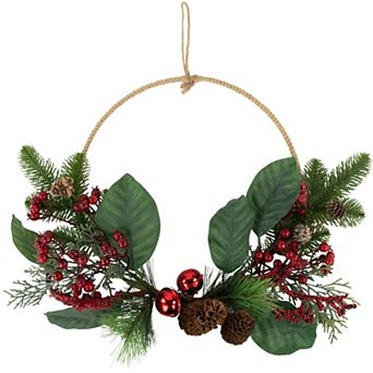 Northlight 17-Inch Unlit Pinecones & Berries Artificial Christmas Wreath