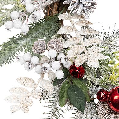 Northlight 24-Inch Unlit Frosted Pinecones & Berries Artificial Christmas Wreath