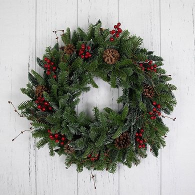 Northlight 30-Inch Red Berries & Pine Cones Artificial Christmas Wreath