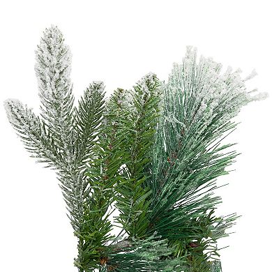 Northlight 24-Inch Unlit Flocked Calloway Fir with Berries Artificial Christmas Wreath