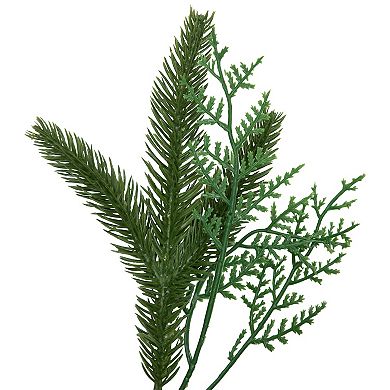 Northlight 24-Inch Real Touch Wind River Fir Artificial Christmas Wreath with Glittered Pinecones