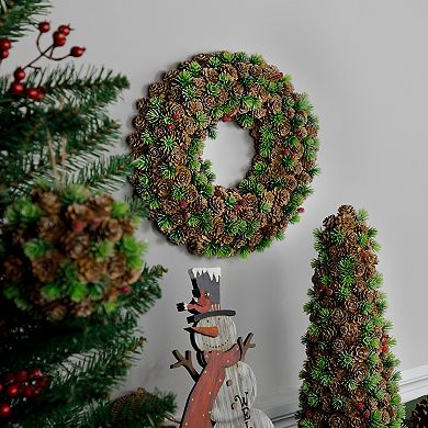 Northlight 13-Inch Unlit Mini Pinecone & Berries Artificial Christmas Wreath