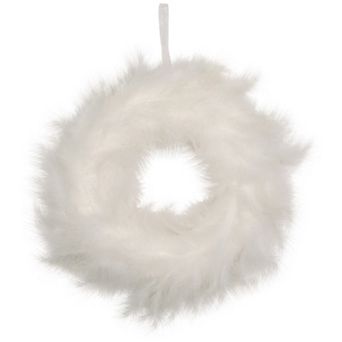 Northlight 14.5-Inch Unlit Wispy Feather Artificial Wreath