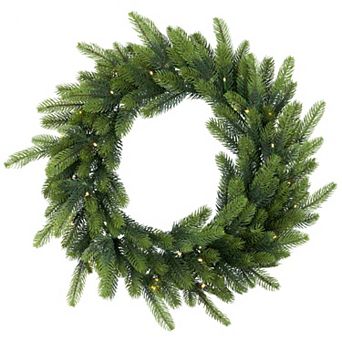 Northlight 24-Inch Real Touch Pre-Lit Noble Fir Artificial Wreath