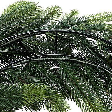 Northlight 24-Inch Real Touch Pre-Lit Noble Fir Artificial Wreath