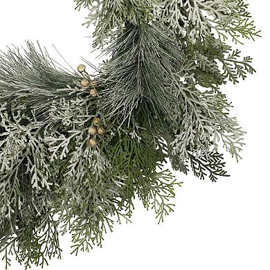 Northlight 30-Inch Unlit Real Touch Cedar Artificial Christmas Wreath