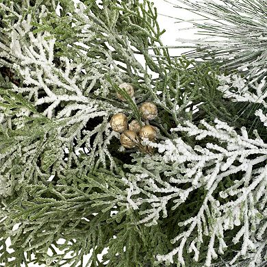 Northlight 30-Inch Unlit Real Touch Cedar Artificial Christmas Wreath