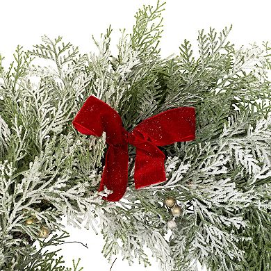 Northlight 30-Inch Unlit Real Touch Cedar Artificial Christmas Wreath